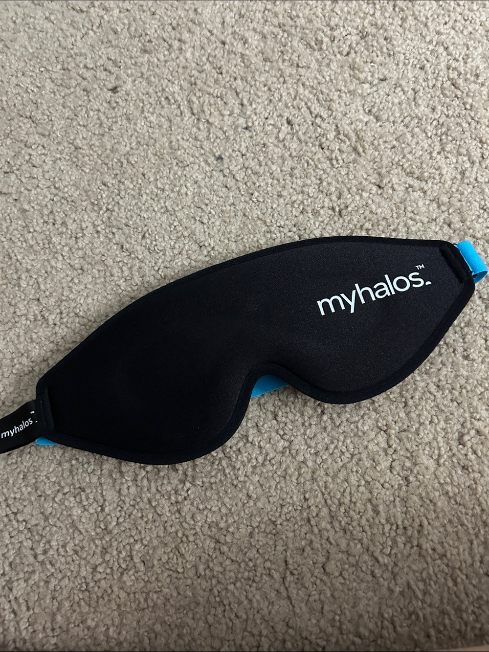 Halo Black and Blue Contoured Sleep Mask for Skincare & Relaxation